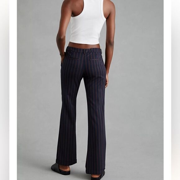 By Anthropologie low rise flare striped pants NWT - Picture 4 of 11